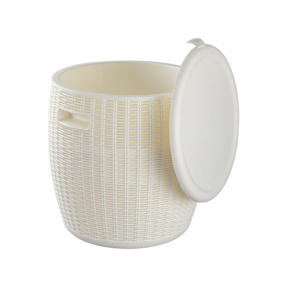 White Outdoor Bar Stool with Storage - Cosy Abode