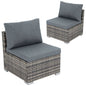 Grey Armless Outdoor Sofa Set - Cosy Abode