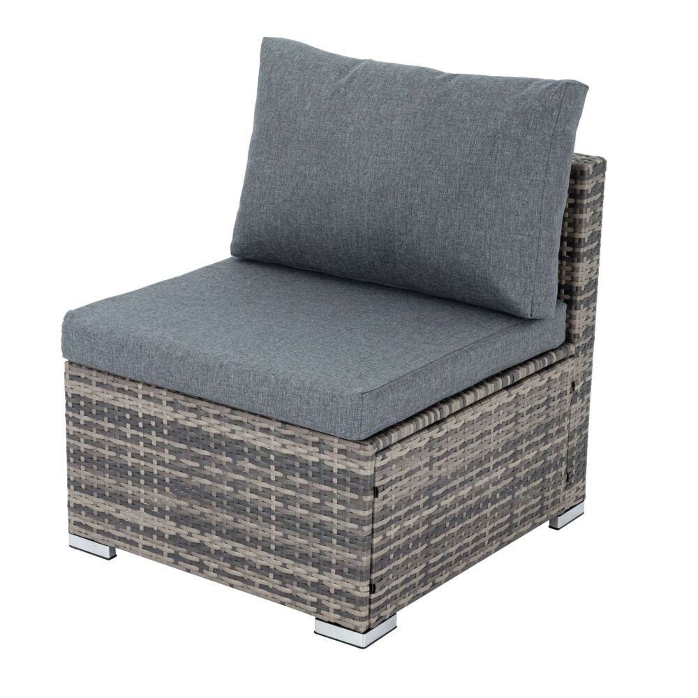 Grey Armless Outdoor Sofa Set - Cosy Abode