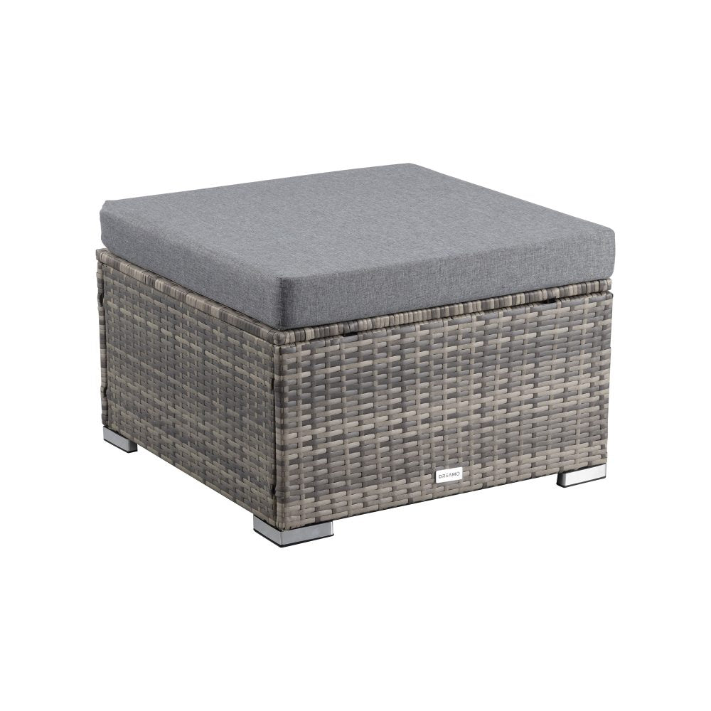 Outdoor wicker ottoman in Grey - Cosy Abode