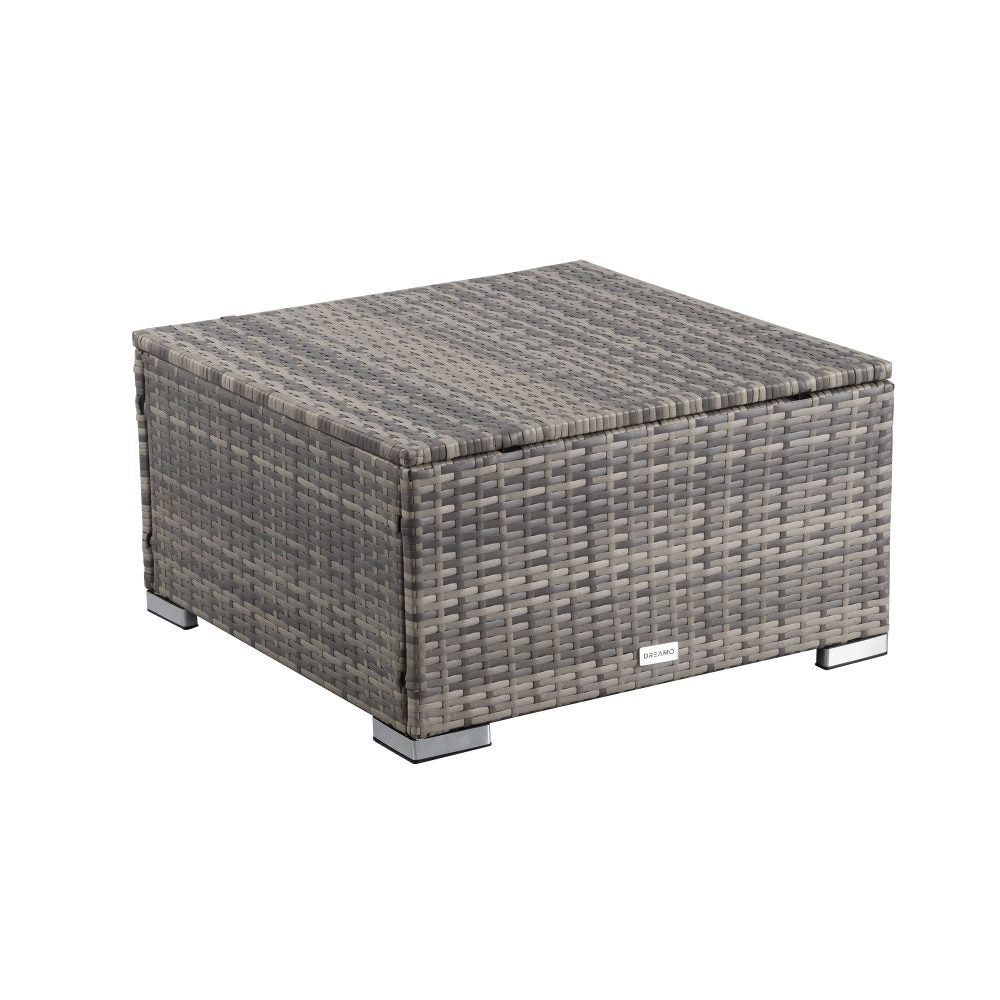 Outdoor wicker ottoman in Grey - Cosy Abode