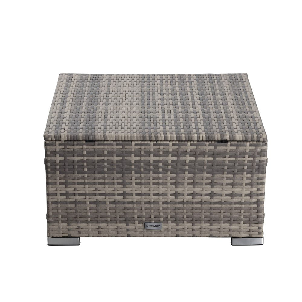 Outdoor wicker ottoman in Grey - Cosy Abode