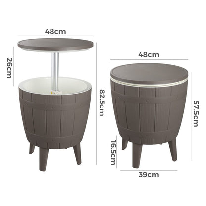 Taupe Cooler Table - Cosy Abode