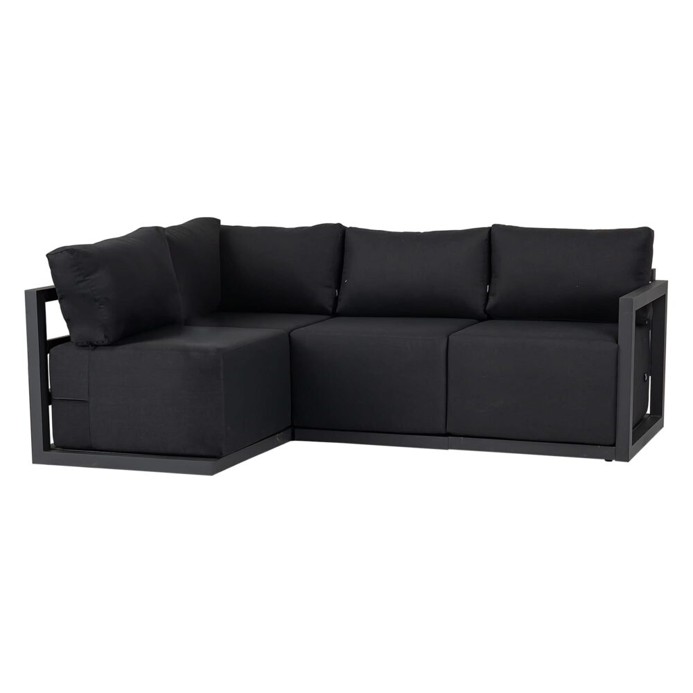 Four-Seat Alfresco Harmony Set – Charcoal Grey - Cosy Abode