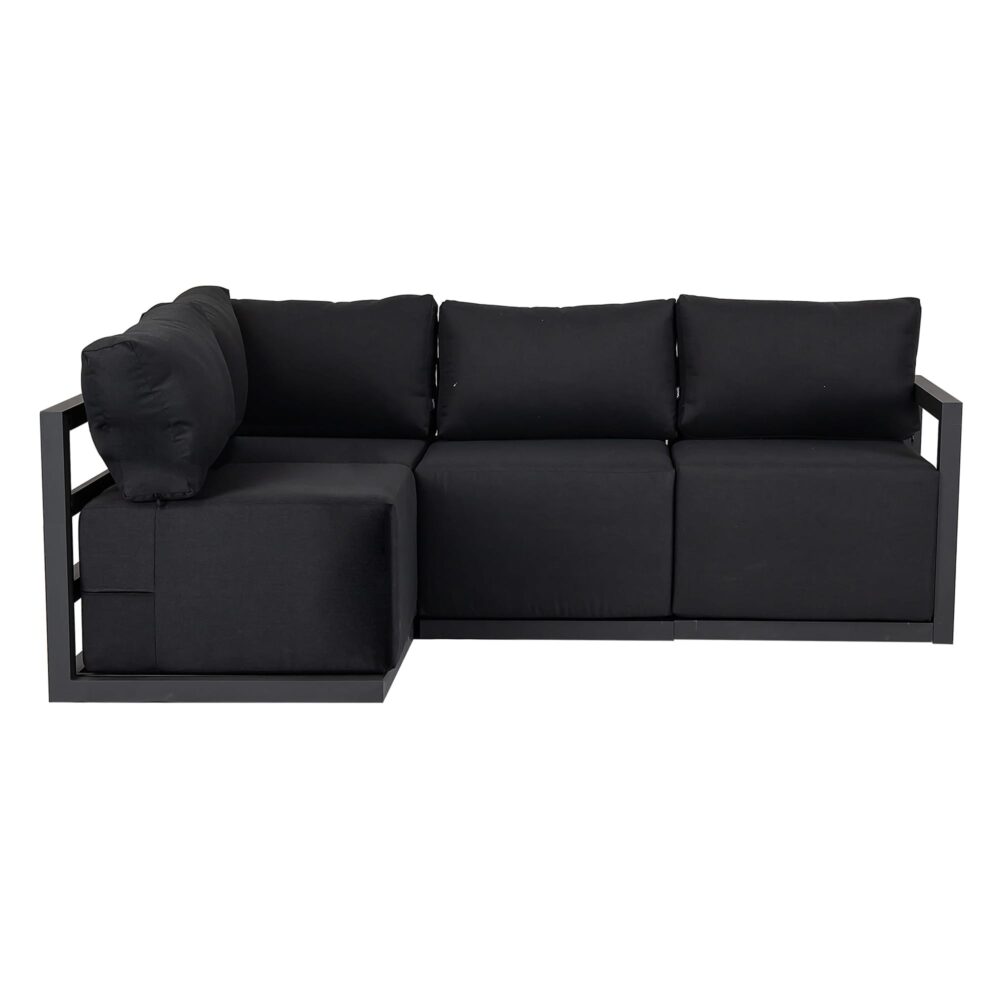 Four-Seat Alfresco Harmony Set – Charcoal Grey - Cosy Abode