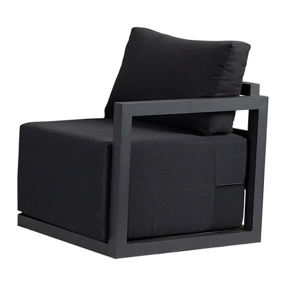 Four-Seat Alfresco Harmony Set – Charcoal Grey - Cosy Abode