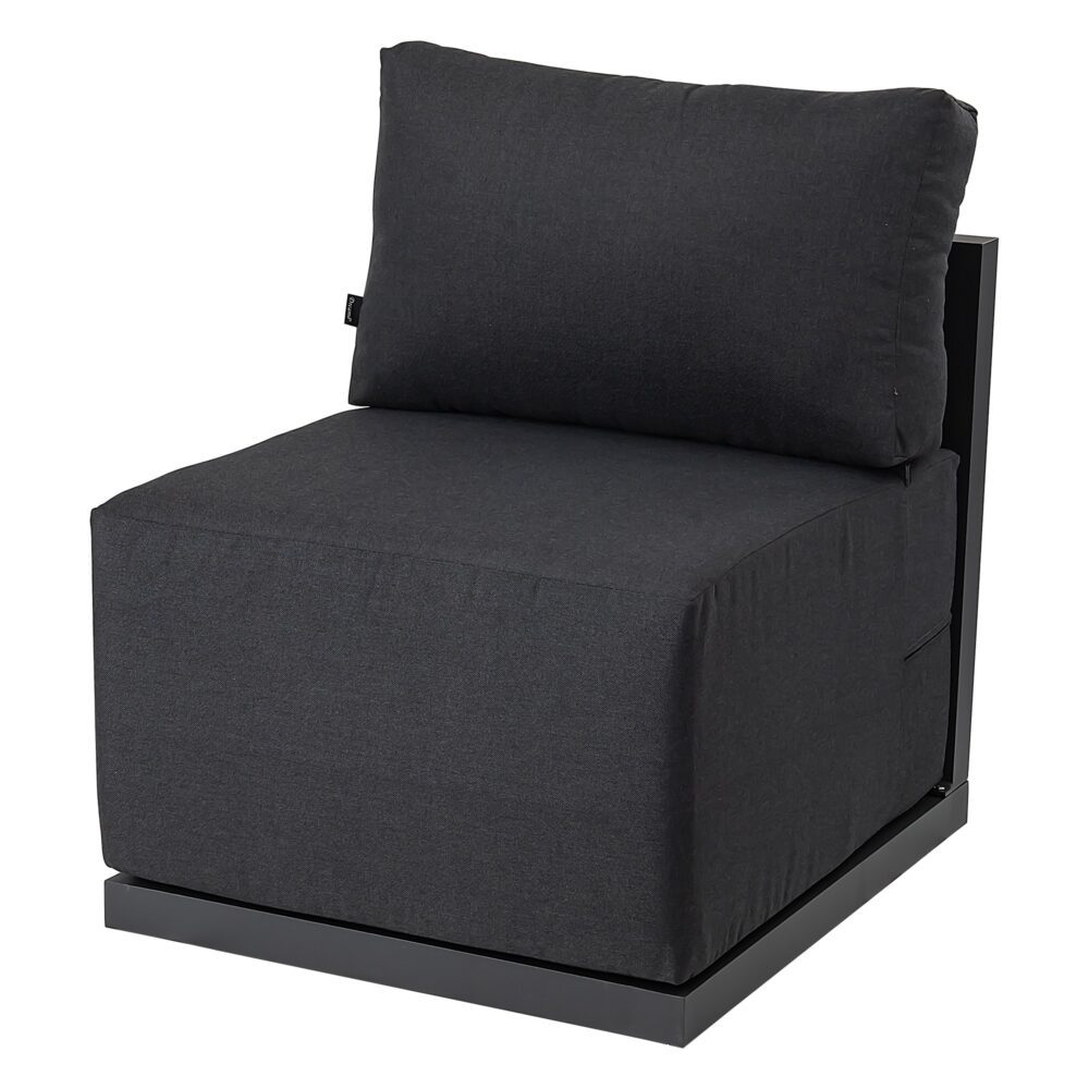 Four-Seat Alfresco Harmony Set – Charcoal Grey - Cosy Abode