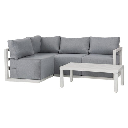 Four-Seat Alfresco Harmony Set – Charcoal Grey - Cosy Abode