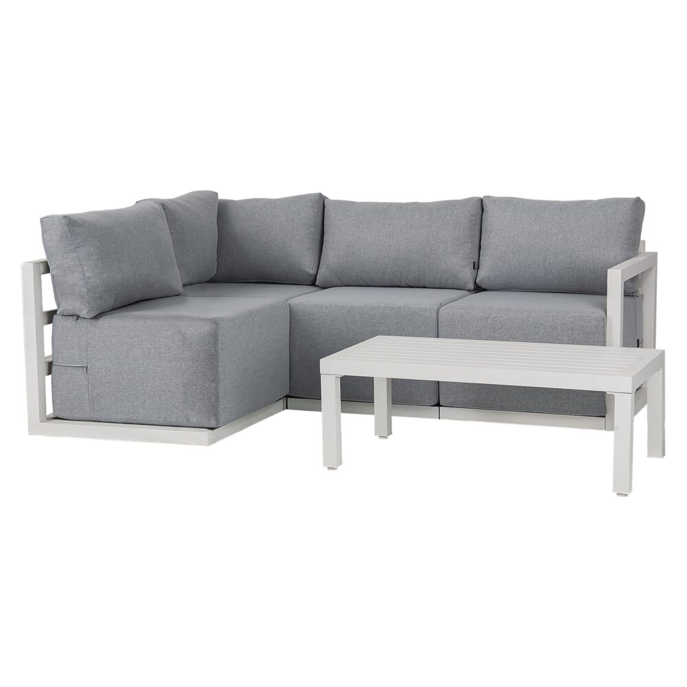Four-Seat Alfresco Harmony Set – White - Cosy Abode