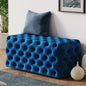 Elsa Navy Blue Velvet Ottoman-Rectangular - Cosy Abode
