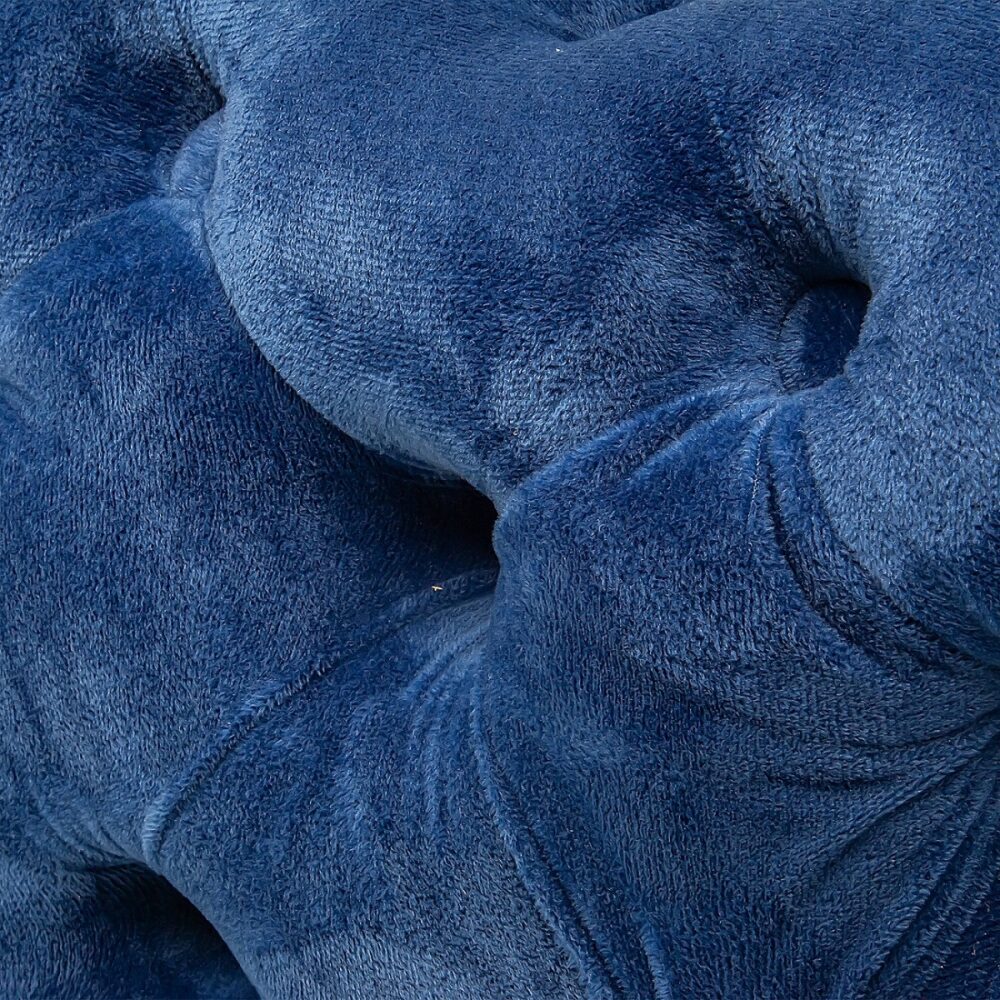 Elsa Navy Blue Velvet Ottoman-Rectangular - Cosy Abode