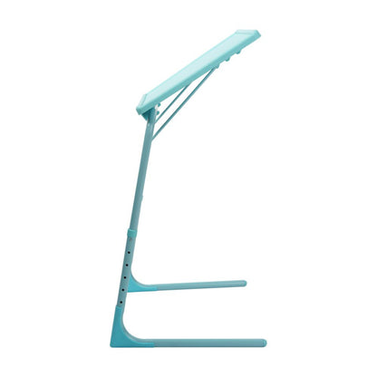Foldable Table Adjustable Tray Laptop Desk with Removable Cup Holder-Turquoise - Cosy Abode