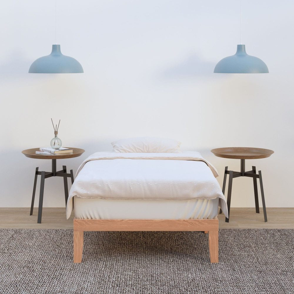 Single Size Warm Wooden Natural Bed Base Frame – Single - Cosy Abode