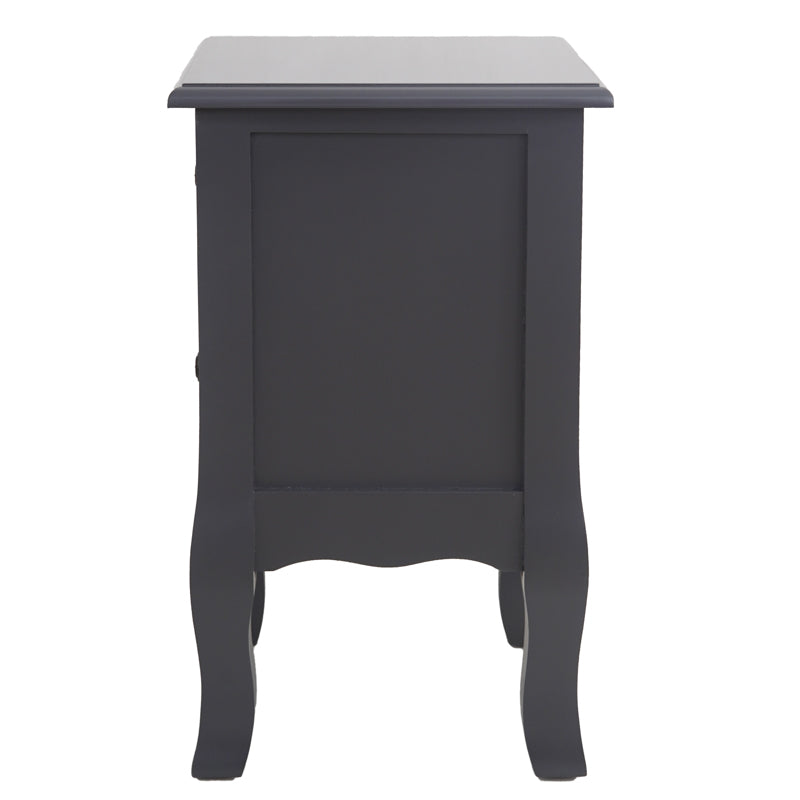French Bedside Table Nightstand Grey Set of 2 - Cosy Abode