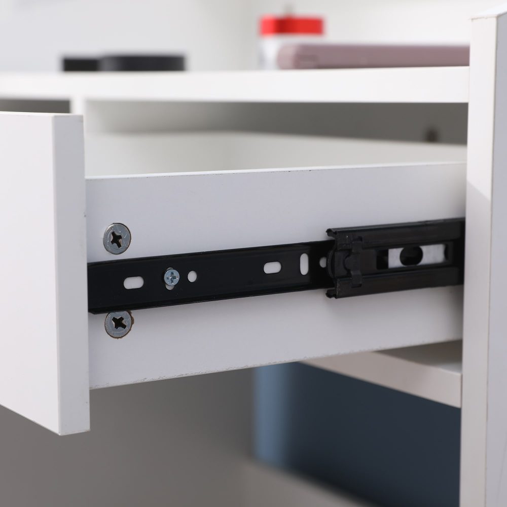 Diana Vanity Set with Shelves Cushioned Stool and Lighted Mirror- White - Cosy Abode