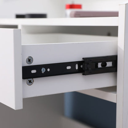 Diana Vanity Set with Shelves Cushioned Stool and Lighted Mirror- White - Cosy Abode