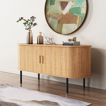 Ripple Sideboard with Sliding Doors — Earthy Elegance Redefined - Cosy Abode