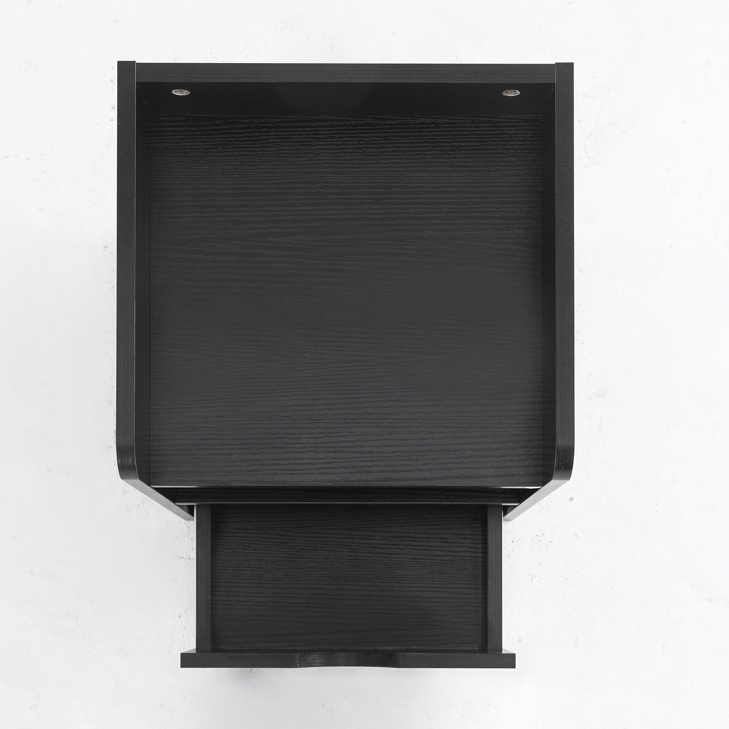 Bedside Table Side Storage Cabinet Nightstand 1 Drawer 2 Shelf LARK BLACK - Cosy Abode