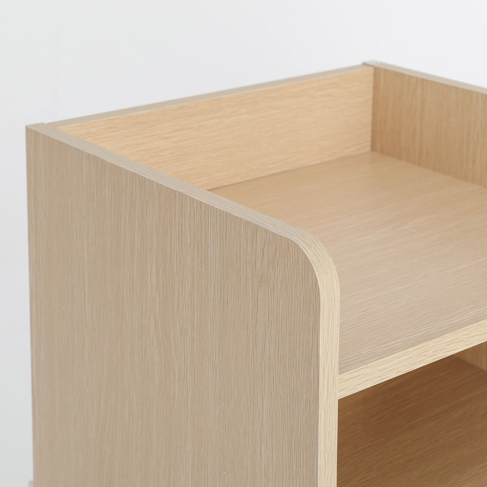 Bedside Table Side Storage Cabinet Nightstand Bedroom 1 Drawer 2 Shelf LARK OAK - Cosy Abode