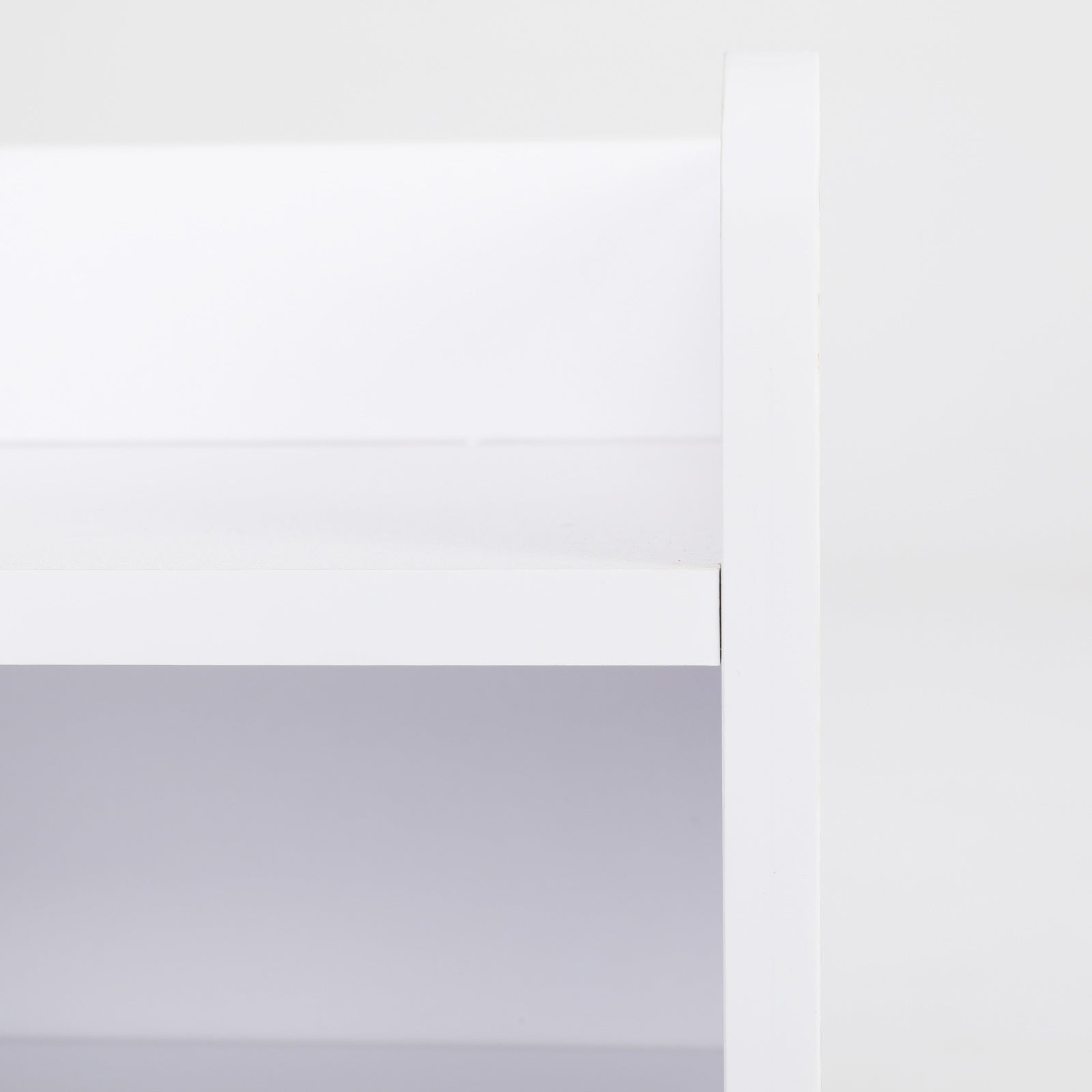 Bedside Table Side Storage Cabinet Nightstand Bedroom 1 Drawer 2 Shelf LARK WHITE - Cosy Abode
