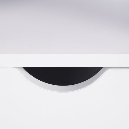Bedside Table Side Storage Cabinet Nightstand Bedroom 1 Drawer 2 Shelf LARK WHITE - Cosy Abode