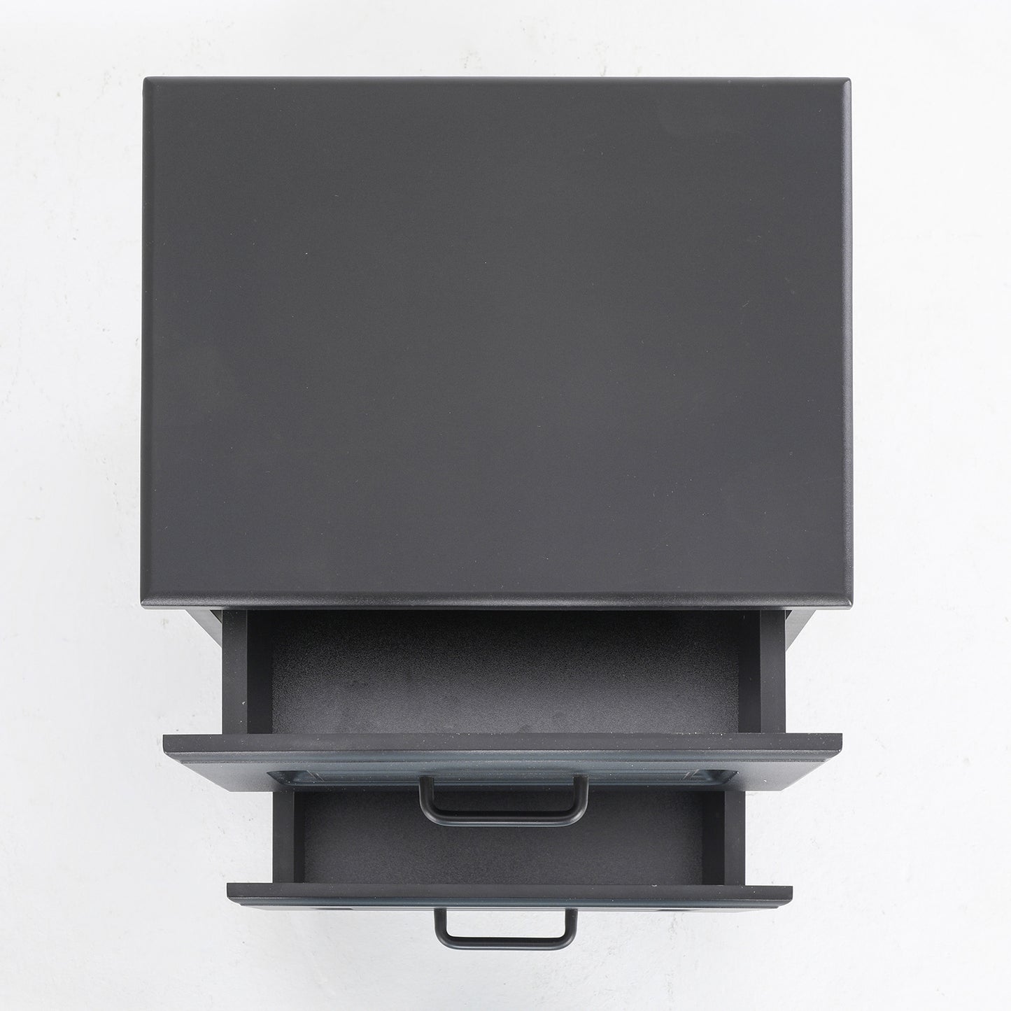 Bedside Table Side Storage Cabinet Nightstand Bedroom 2 Drawer KEVA BLACK - Cosy Abode