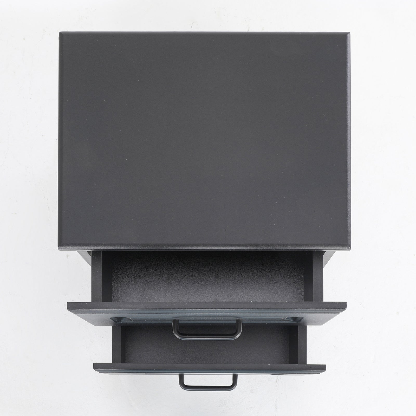 Bedside Table Side Storage Cabinet Nightstand Bedroom 2 Drawer KEVA BLACK - Cosy Abode