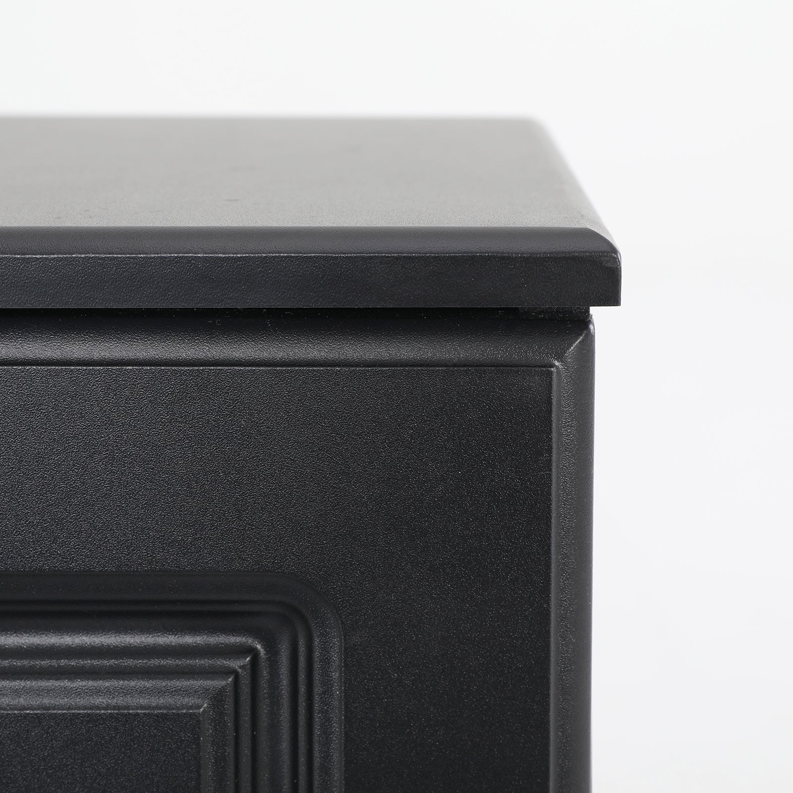 Bedside Table Side Storage Cabinet Nightstand Bedroom 2 Drawer KEVA BLACK - Cosy Abode