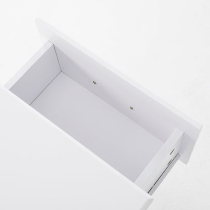 Bedside Table Side Storage Cabinet Nightstand Bedroom 2 Drawer KEVA WHITE - Cosy Abode