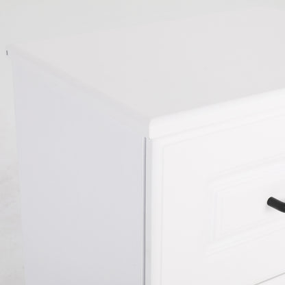 Bedside Table Side Storage Cabinet Nightstand Bedroom 2 Drawer KEVA WHITE - Cosy Abode