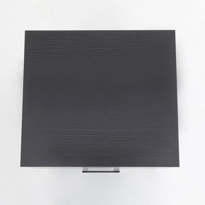 Bedside Table Side Storage Cabinet Nightstand Bedroom 1 Drawer 1 Shelf ELLA - BLACK - Cosy Abode
