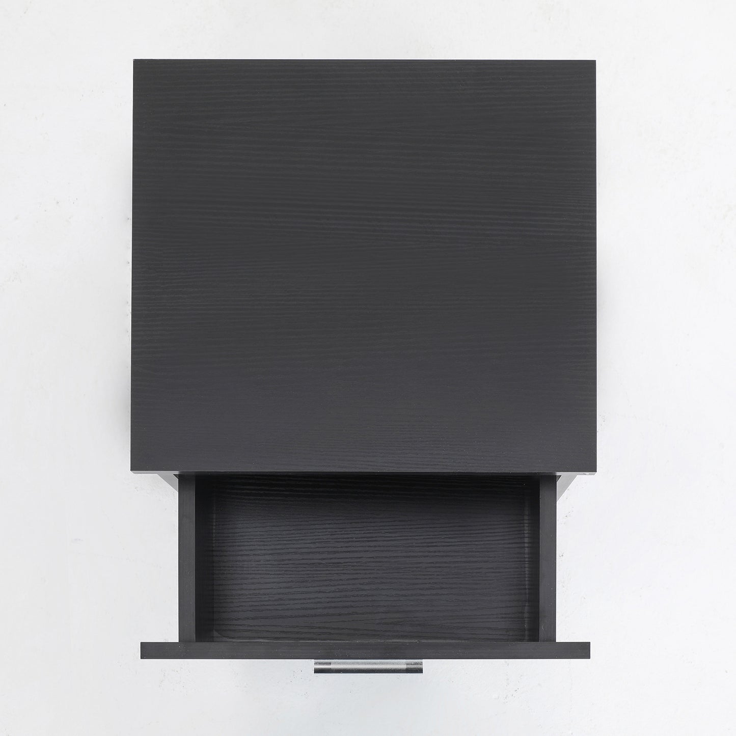Bedside Table Side Storage Cabinet Nightstand Bedroom 1 Drawer 1 Shelf ELLA - BLACK - Cosy Abode