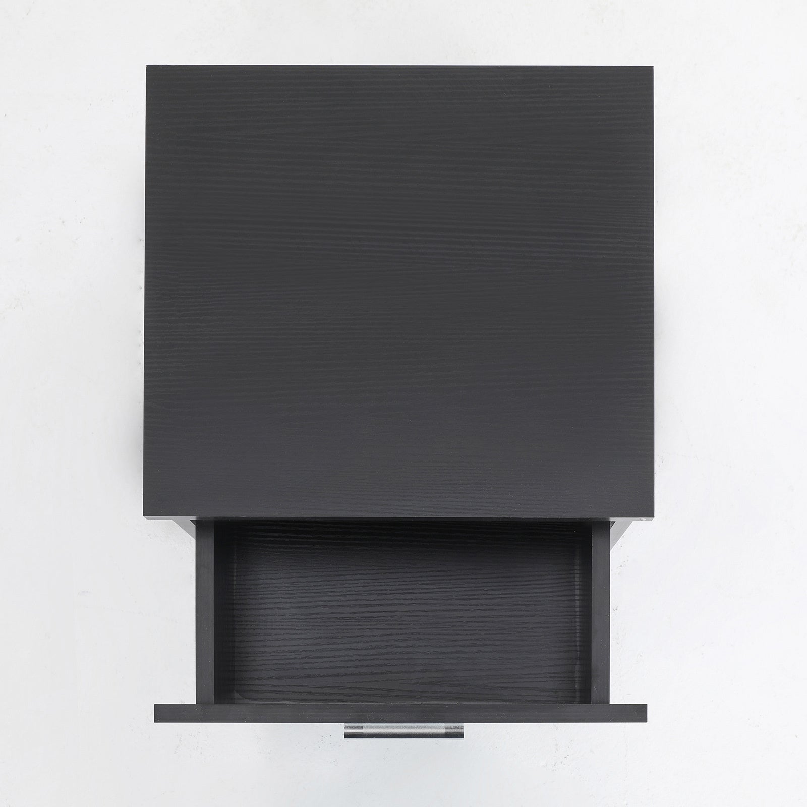 Bedside Table Side Storage Cabinet Nightstand Bedroom 1 Drawer 1 Shelf ELLA - BLACK - Cosy Abode