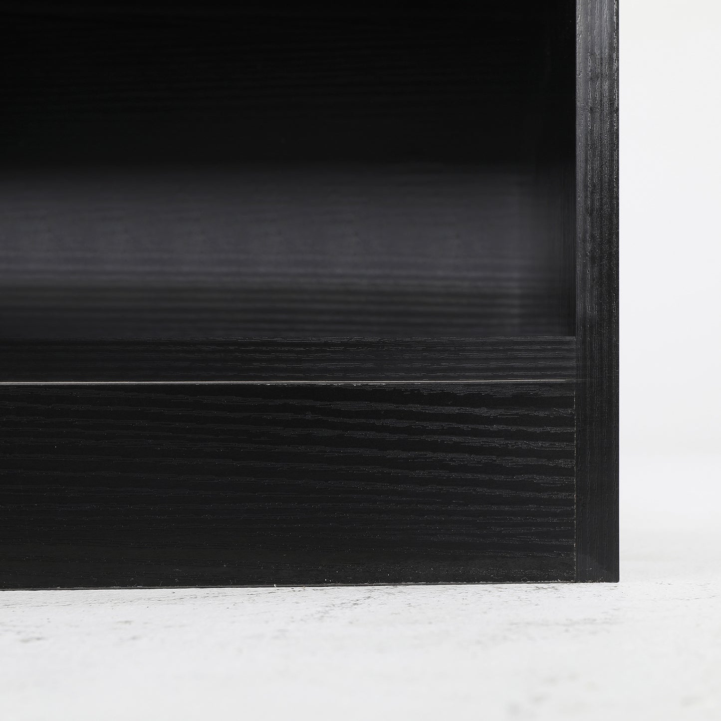 Bedside Table Side Storage Cabinet Nightstand Bedroom 1 Drawer 1 Shelf ELLA - BLACK - Cosy Abode