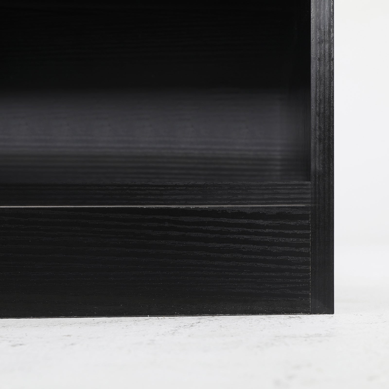 Bedside Table Side Storage Cabinet Nightstand Bedroom 1 Drawer 1 Shelf ELLA - BLACK - Cosy Abode