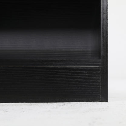 Bedside Table Side Storage Cabinet Nightstand Bedroom 1 Drawer 1 Shelf ELLA - BLACK - Cosy Abode
