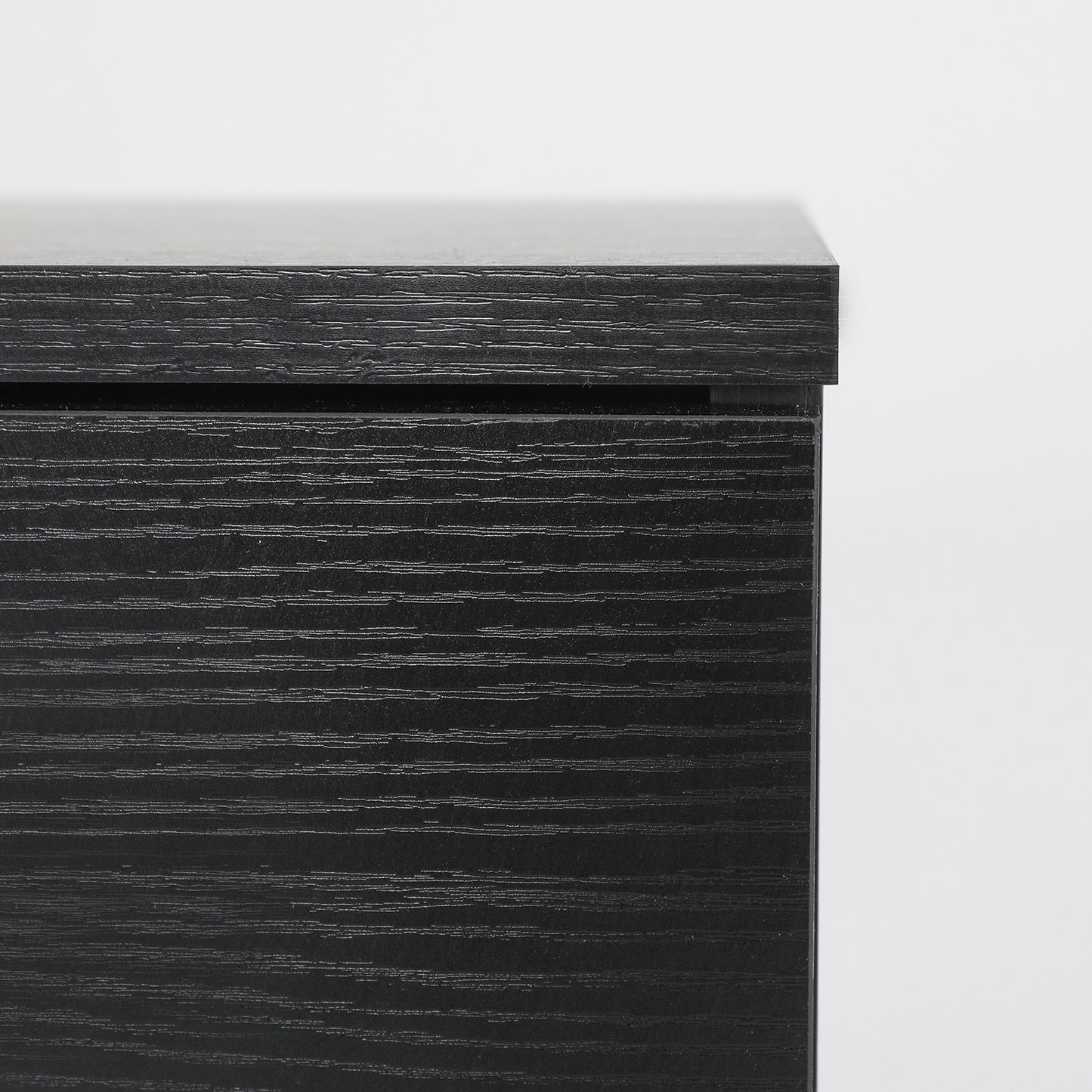 Bedside Table Side Storage Cabinet Nightstand Bedroom 1 Drawer 1 Shelf ELLA - BLACK - Cosy Abode
