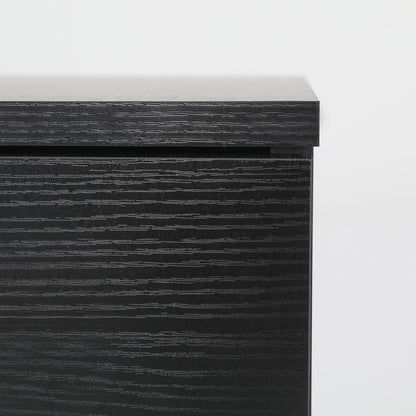 Bedside Table Side Storage Cabinet Nightstand Bedroom 1 Drawer 1 Shelf ELLA - BLACK - Cosy Abode
