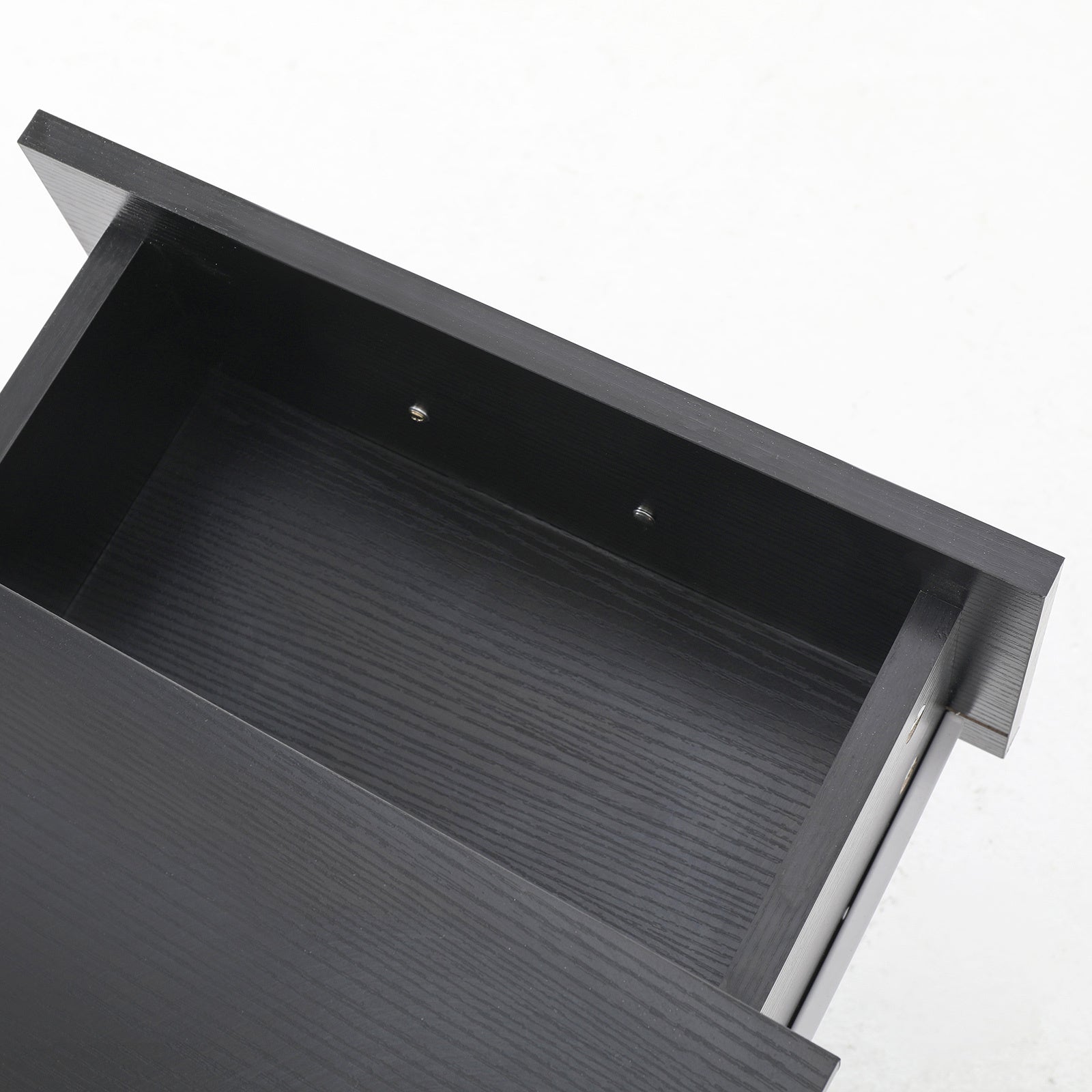 Bedside Table Side Storage Cabinet Nightstand Bedroom 1 Drawer 1 Shelf ELLA - BLACK - Cosy Abode