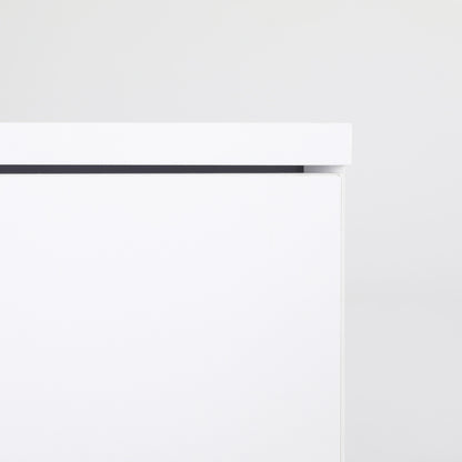 Bedside Table Side Storage Cabinet Nightstand Bedroom 1 Drawer 1 Shelf ELLA - WHITE - Cosy Abode