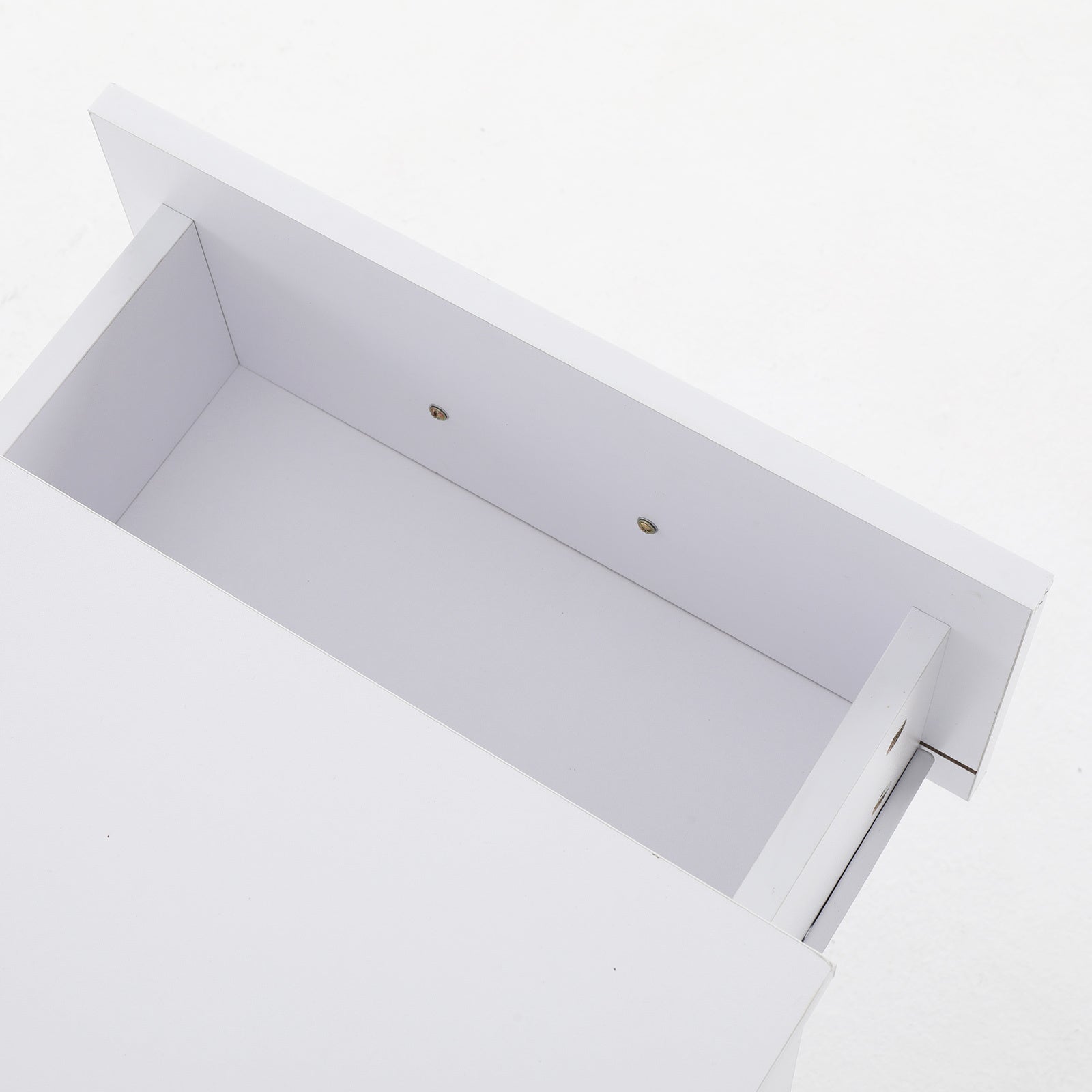 Bedside Table Side Storage Cabinet Nightstand Bedroom 1 Drawer 1 Shelf ELLA - WHITE - Cosy Abode