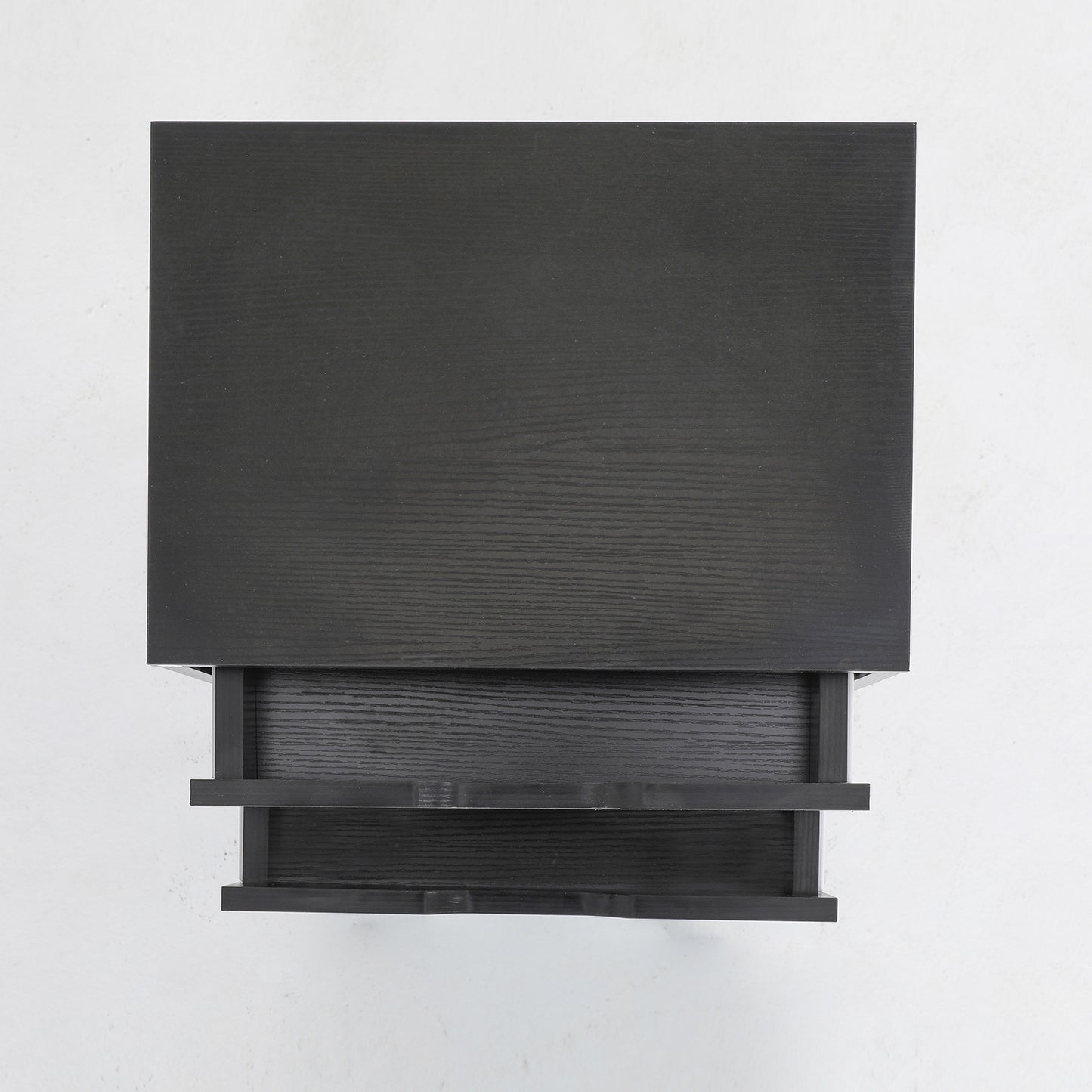 Bedside Table 2 Drawer Wood Leg Storage Cabinet Nightstand SUZY BLACK - Cosy Abode