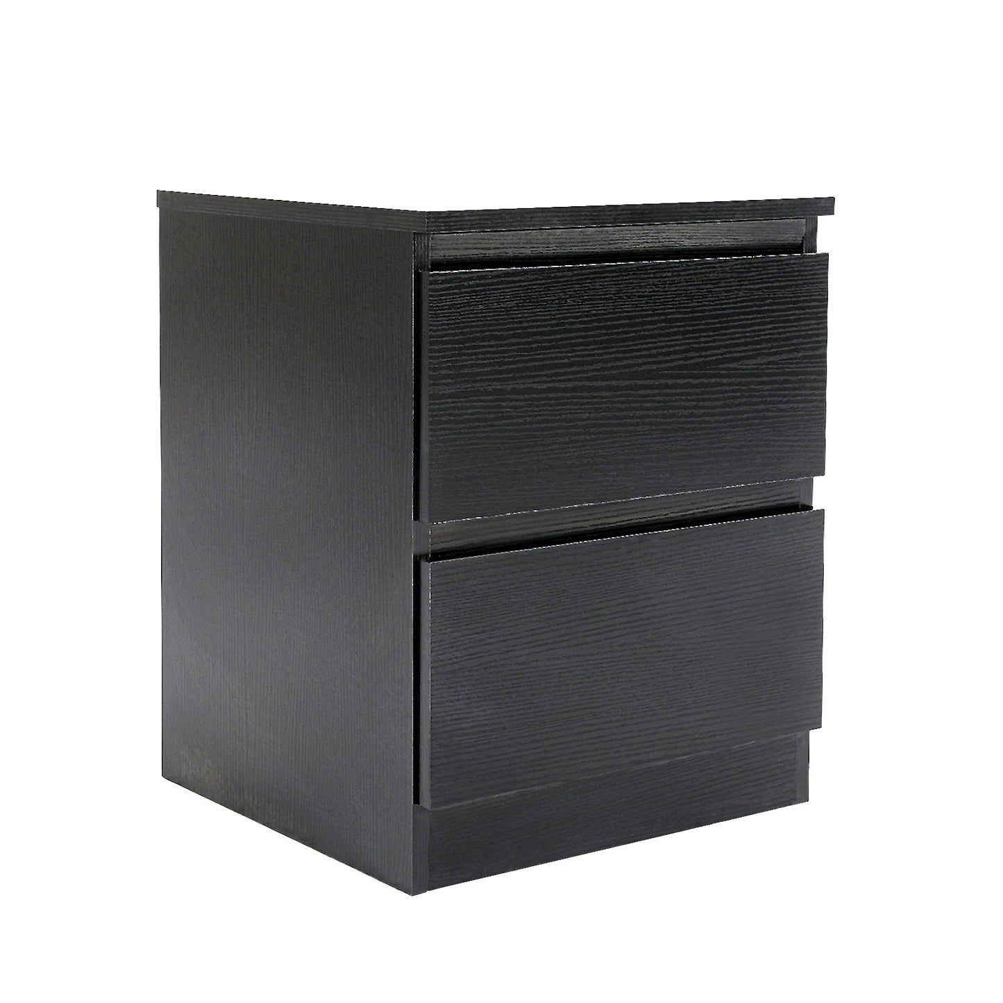 Bedside Table Side Storage Cabinet Nightstand Bedroom 2 Drawer JOSS BLACK - Cosy Abode