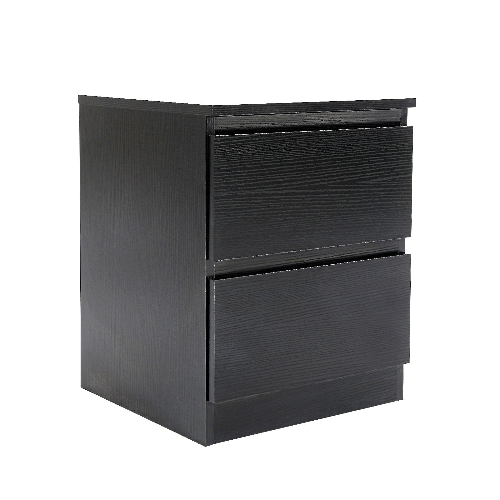 Bedside Table Side Storage Cabinet Nightstand Bedroom 2 Drawer JOSS BLACK - Cosy Abode