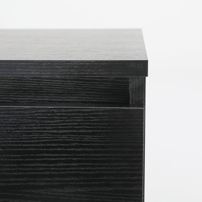 Bedside Table Side Storage Cabinet Nightstand Bedroom 2 Drawer JOSS BLACK - Cosy Abode
