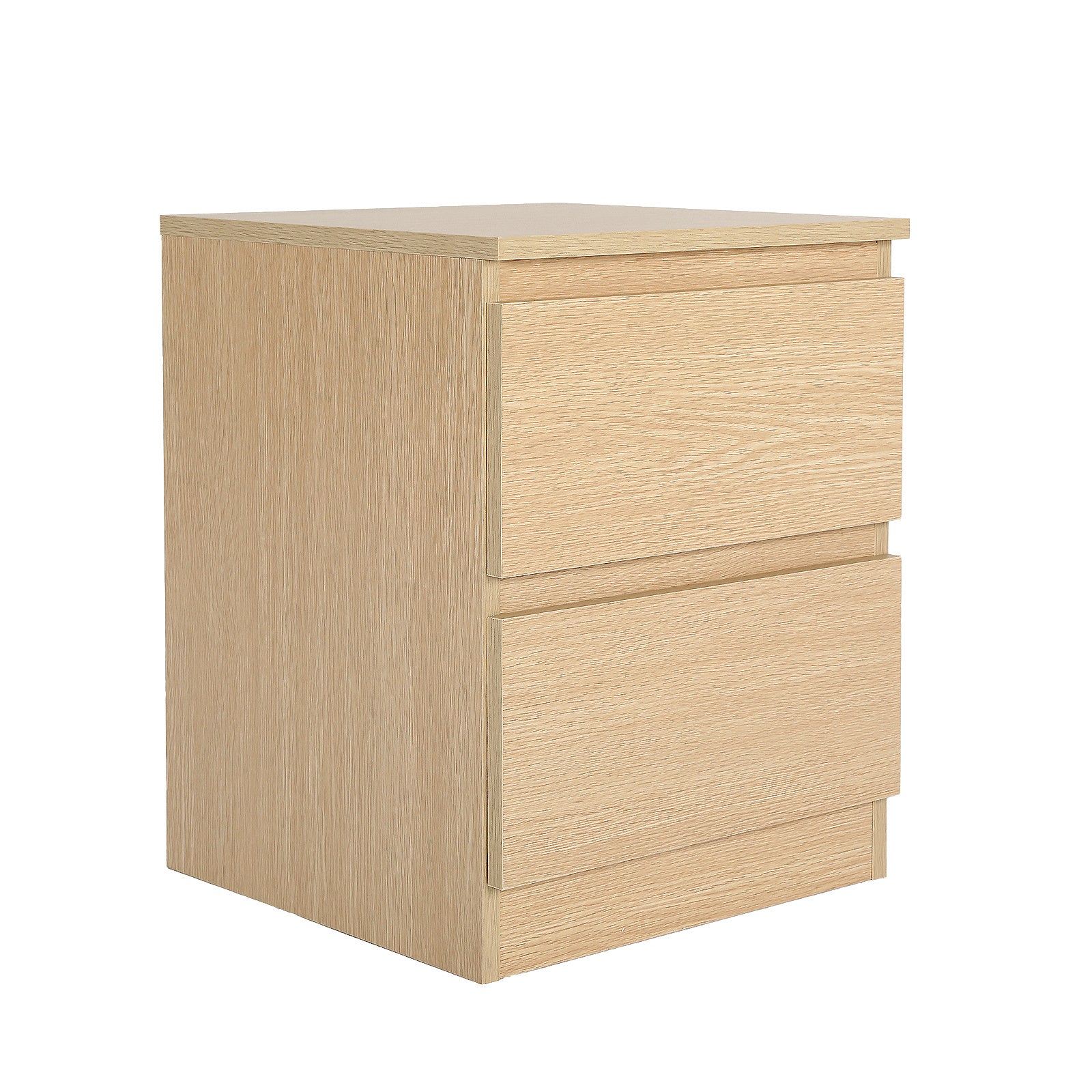 Bedside Table Side Storage Cabinet Nightstand Bedroom 2 Drawer JOSS OAK - Cosy Abode
