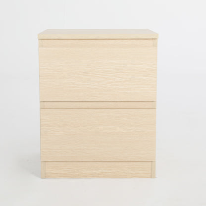 Bedside Table Side Storage Cabinet Nightstand Bedroom 2 Drawer JOSS OAK - Cosy Abode