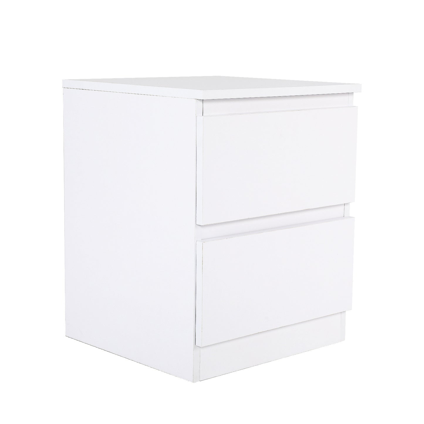 Bedside Table Side Storage Cabinet Nightstand Bedroom 2 Drawer JOSS WHITE - Cosy Abode