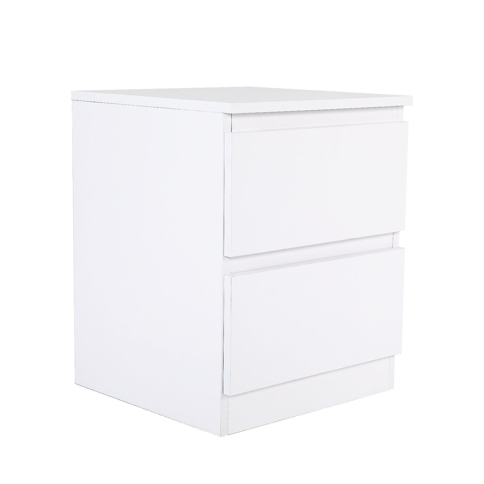 Bedside Table Side Storage Cabinet Nightstand Bedroom 2 Drawer JOSS WHITE - Cosy Abode
