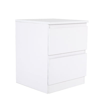Bedside Table Side Storage Cabinet Nightstand Bedroom 2 Drawer JOSS WHITE - Cosy Abode